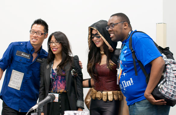 Battle for Multicultural heroes panel - Wondercon 2014 (Tony Kim, Andrea Letamendi, Emily Ong, Andre Meadows)
