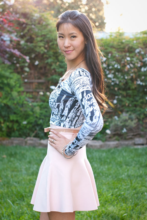 Star Wars Crop Top and BCBGMaxazria Skirt 