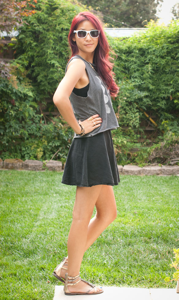 Brandy Melville Moon Phase Tank and Skirt