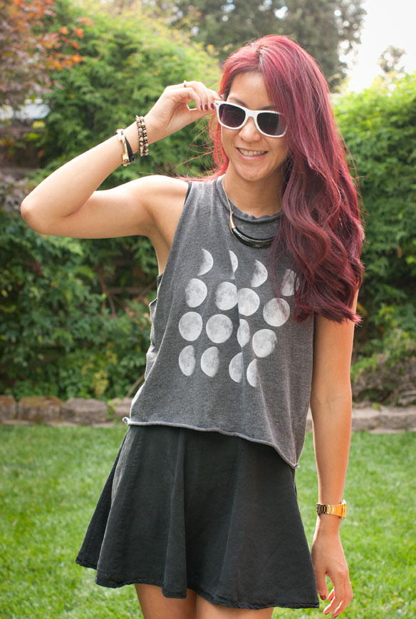 Brandy Melville Moon Phase Tank and Skirt