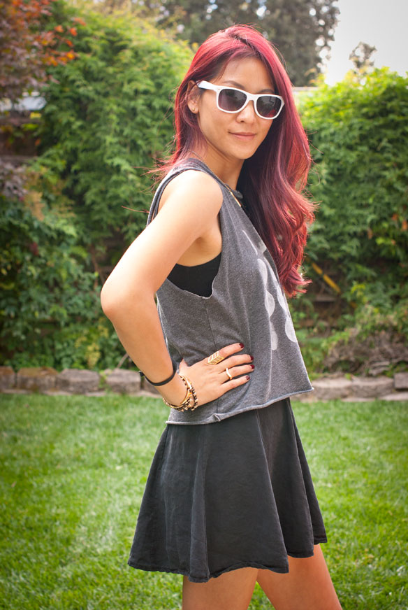 Brandy Melville Moon Phase Tank and Skirt