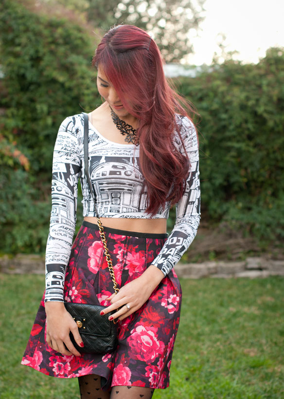 Star Wars Crop top with Gap Floral Skrit