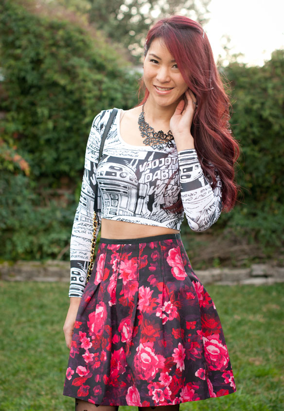 Star Wars Crop top with Gap Floral Skrit