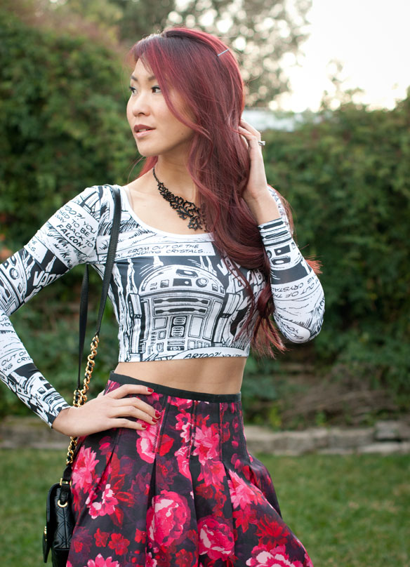 Star Wars Crop top with Gap Floral Skrit