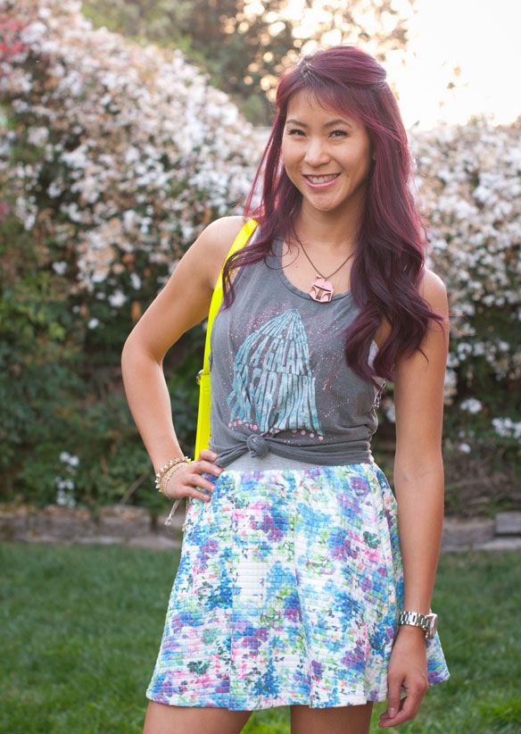 Junk Food Clothing Star Wars Tank with Quilted Floral skirt