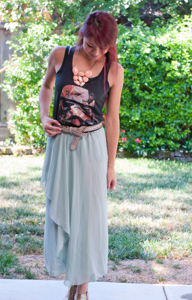 Stormtrooper floral tank and flowy skirt