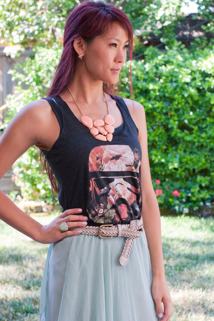 Stormtrooper floral tank and flowy skirt