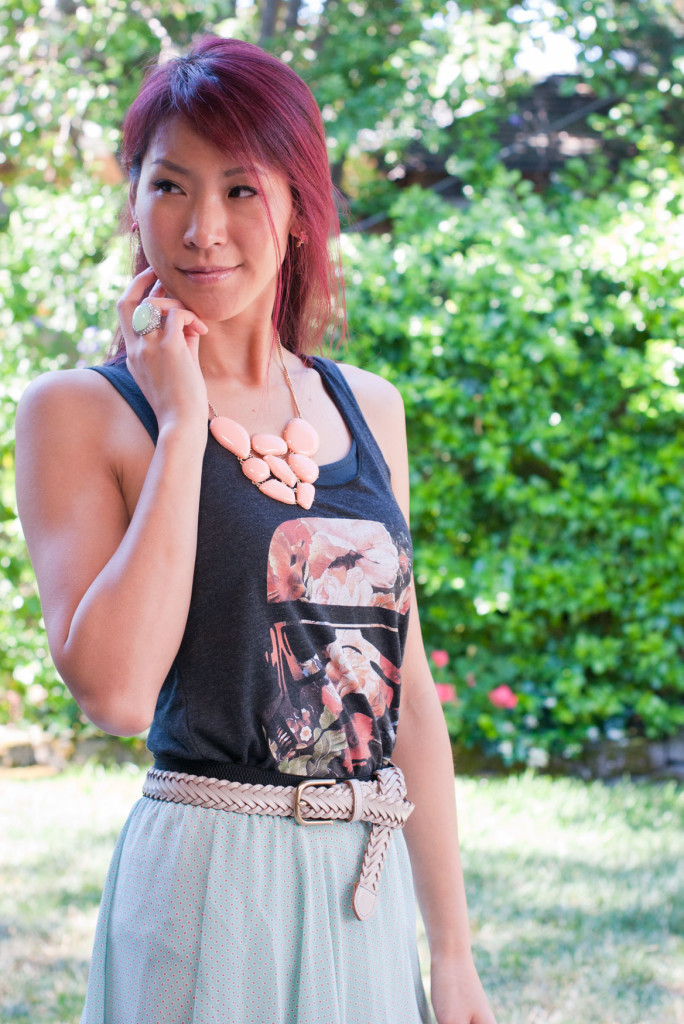 Stormtrooper floral tank and flowy skirt