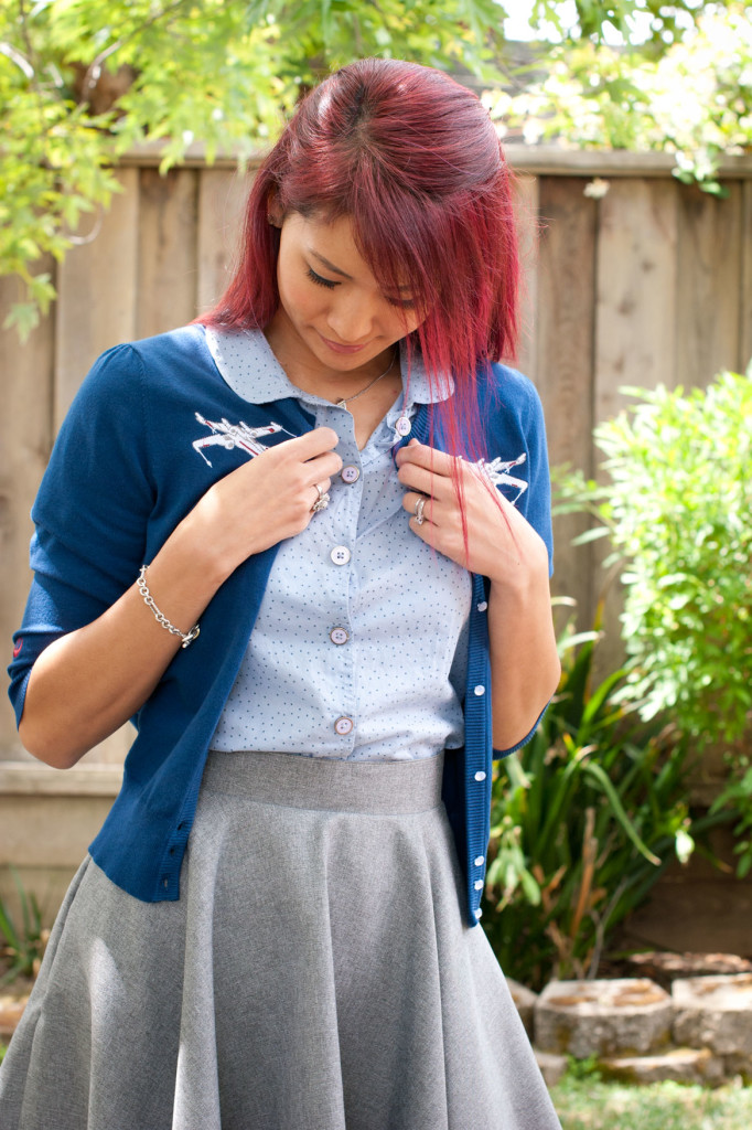 Her Universe X-Wing Embroidered Cardigan Sweater