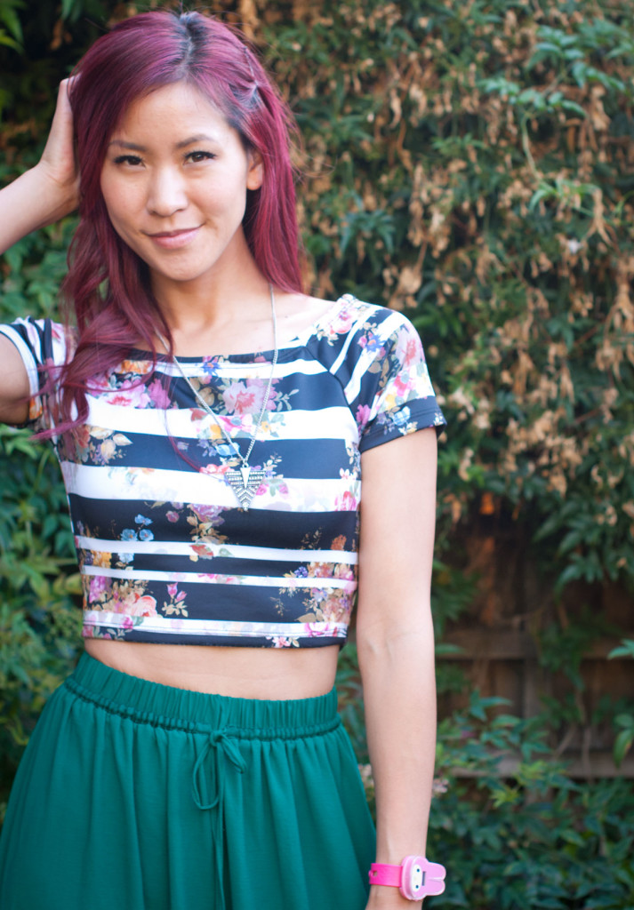 Floral Crop Top and Maxi Skirt