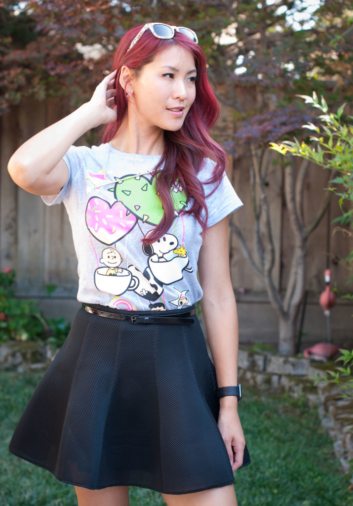 Tokidoki x peanuts SDCC shirt with Neoprene skirt