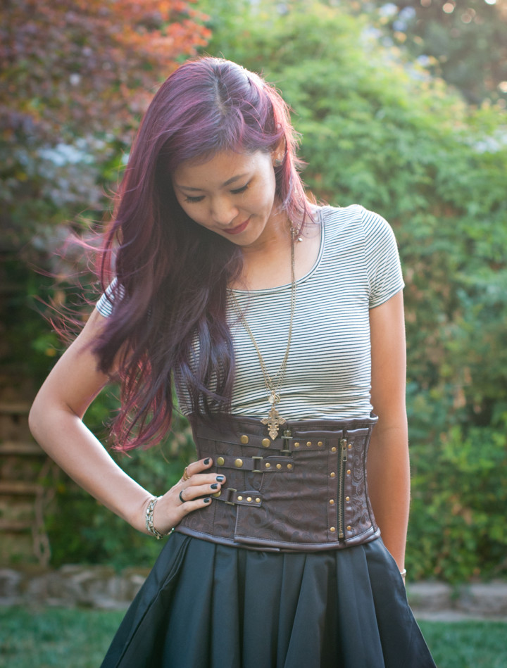 Violet Vixen Corset Belt Outfit