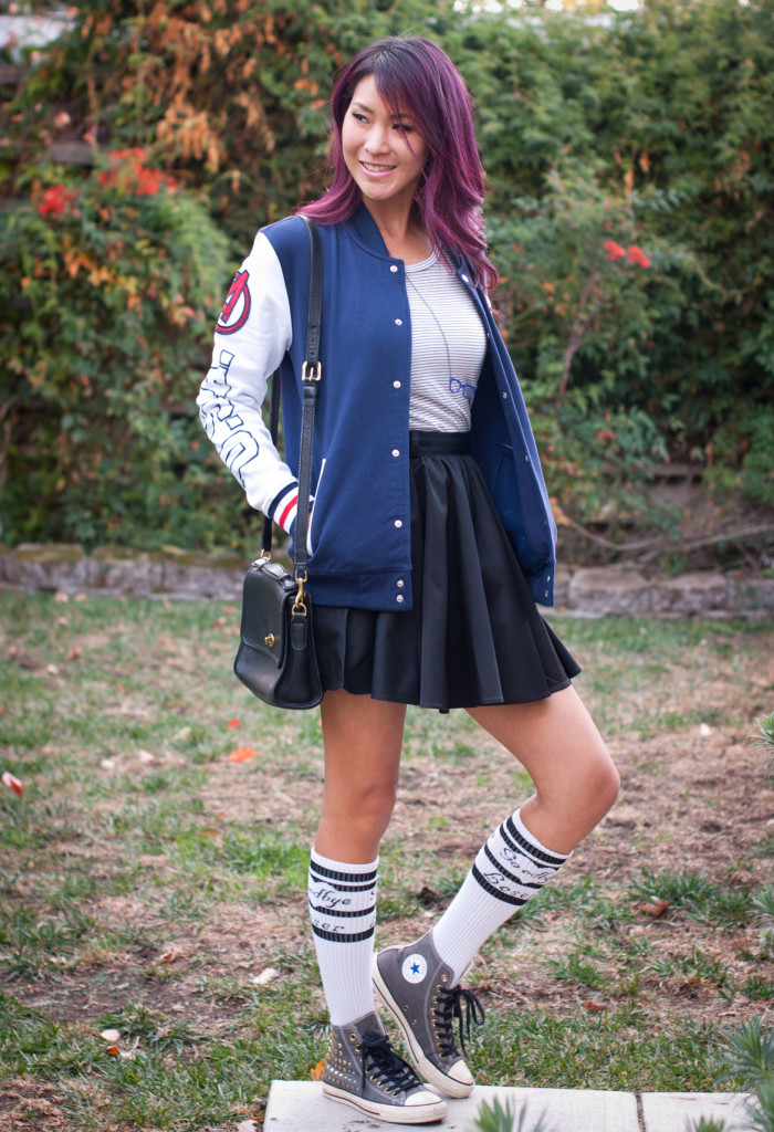 Captain America Varsity Jacket with Skirt