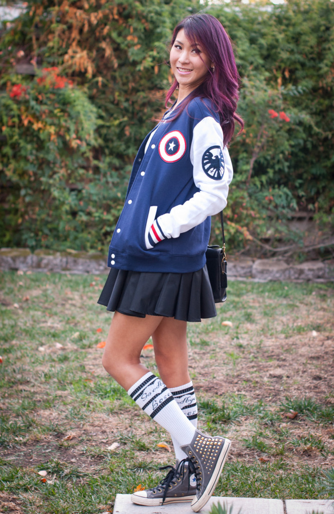 Captain America Varsity Jacket with Skirt