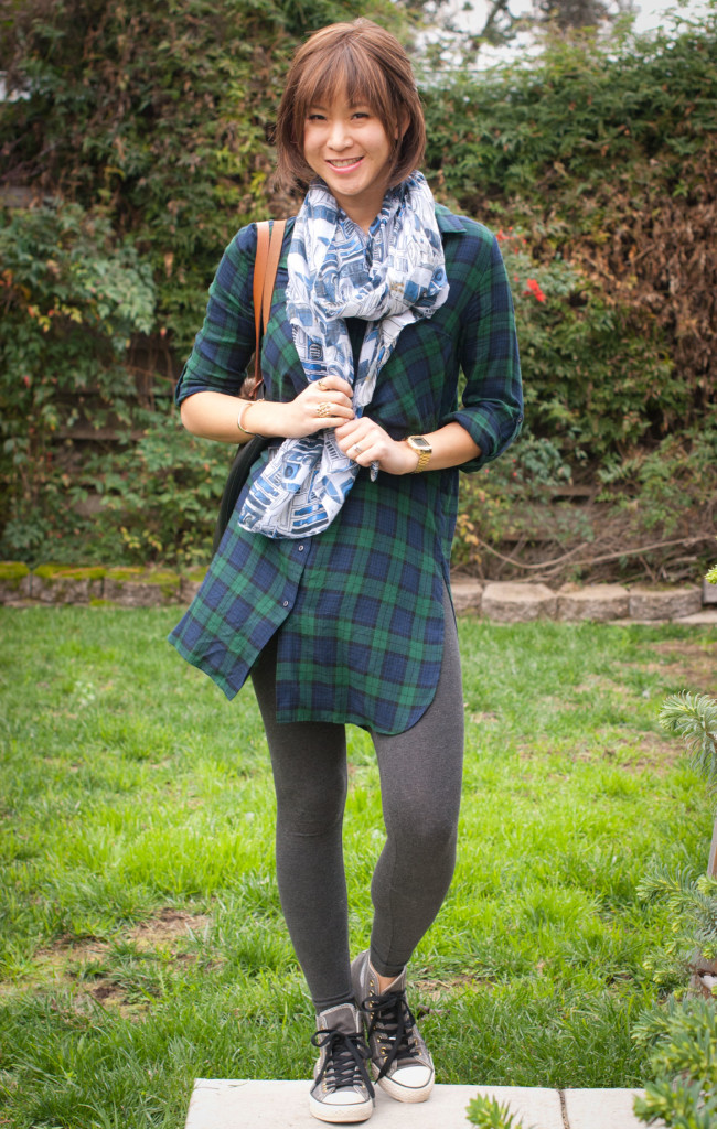 R2D2 Scarf and Plaid Tunic