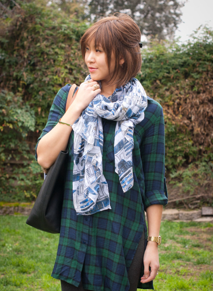 R2D2 Scarf and Plaid Tunic