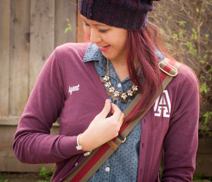 Her Universe Agents of Shield Cardigan with Dotted Chambray