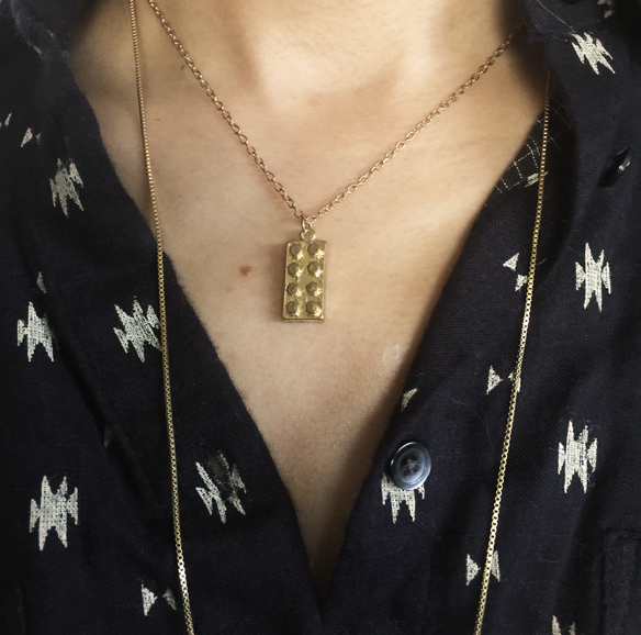 Lego Block Necklace