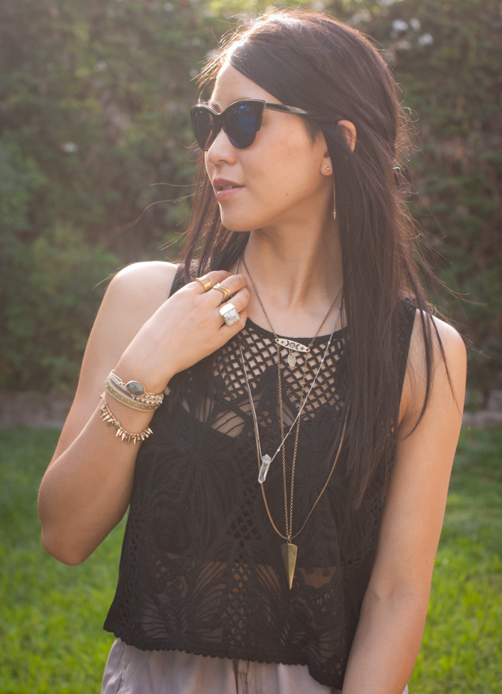 Coachella inspired outfit - Lace Crop Top