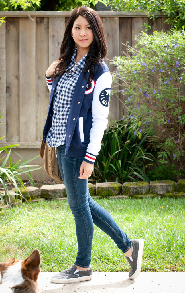 Captain America Varsity Jacket outfit