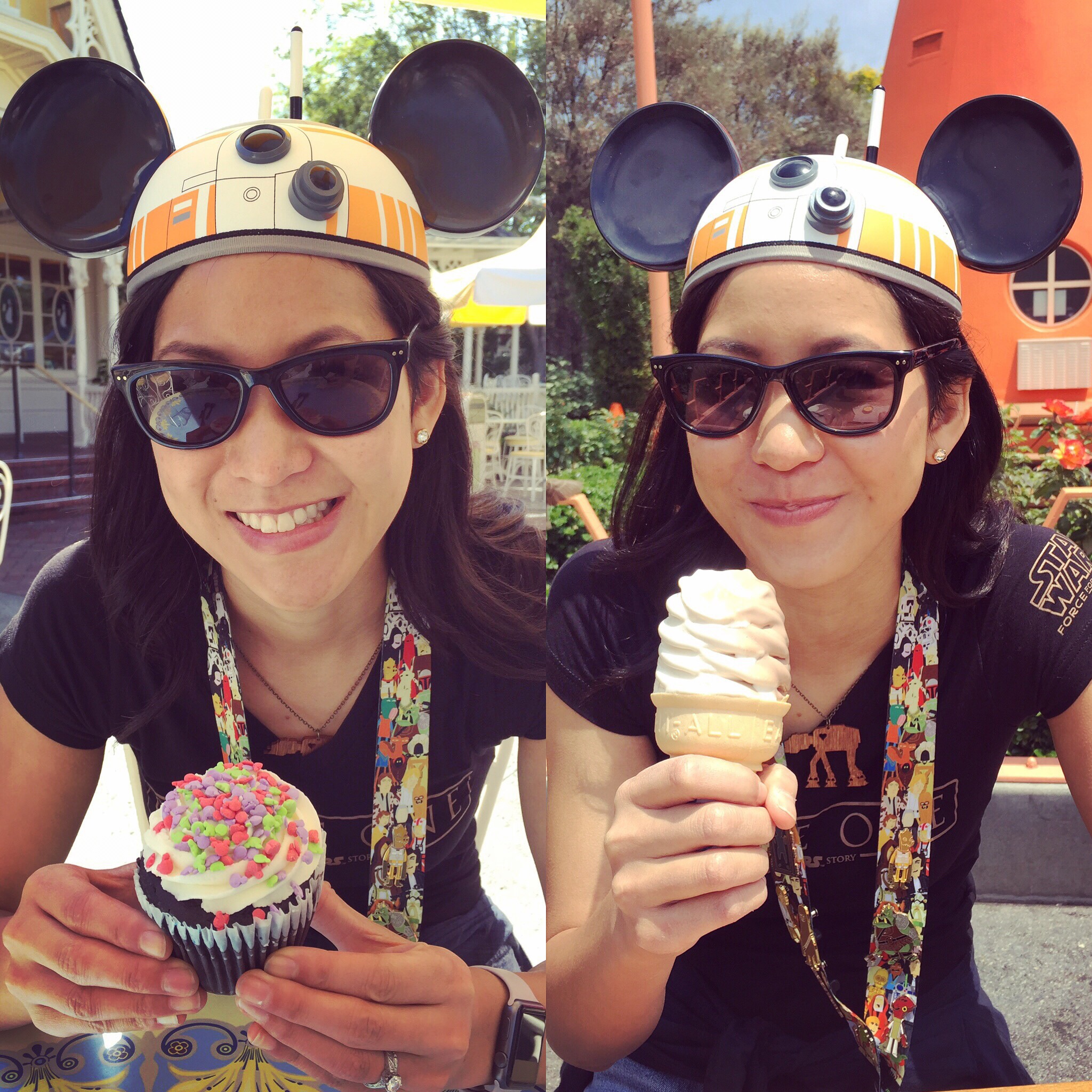 Disneyland cup cake + soft serve