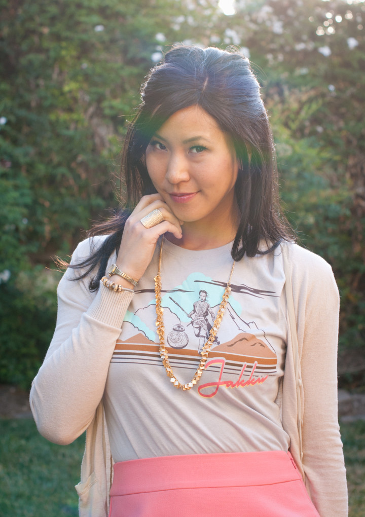 Her Universe Rey Shirt and Laser Cut Skirt