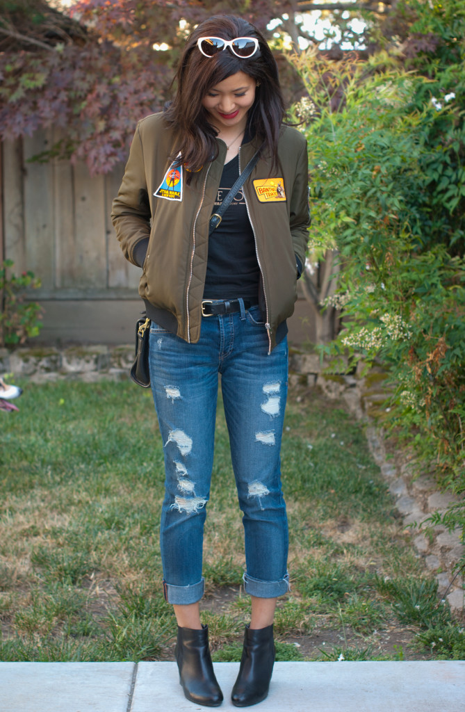 Bomber Jacket and Boyfriend Jeans