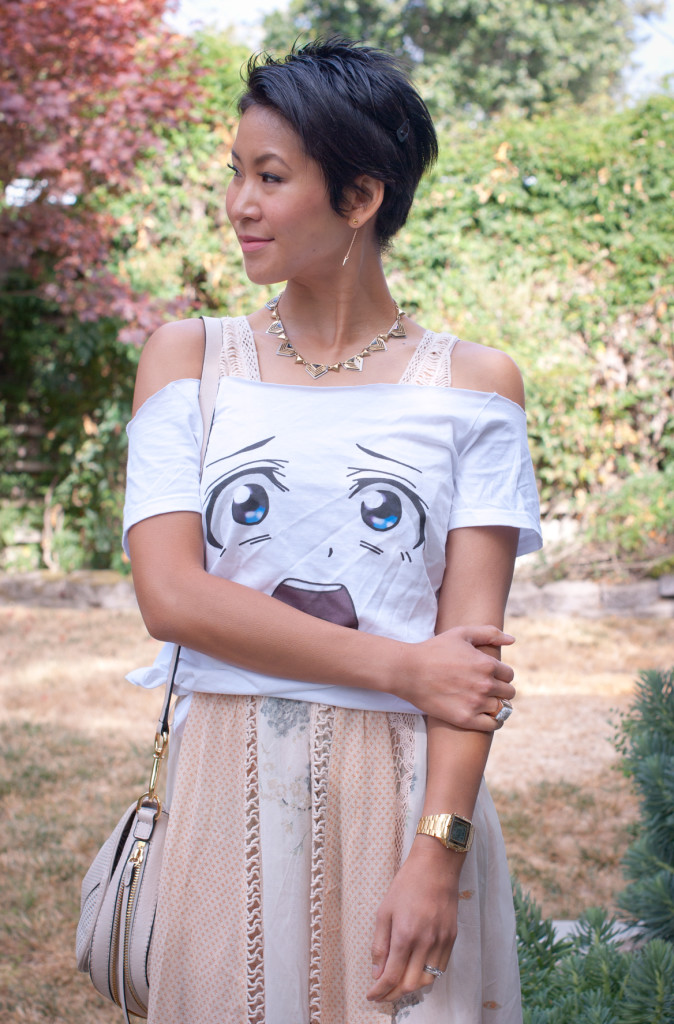 Anime Face Tee and Maxi Dress