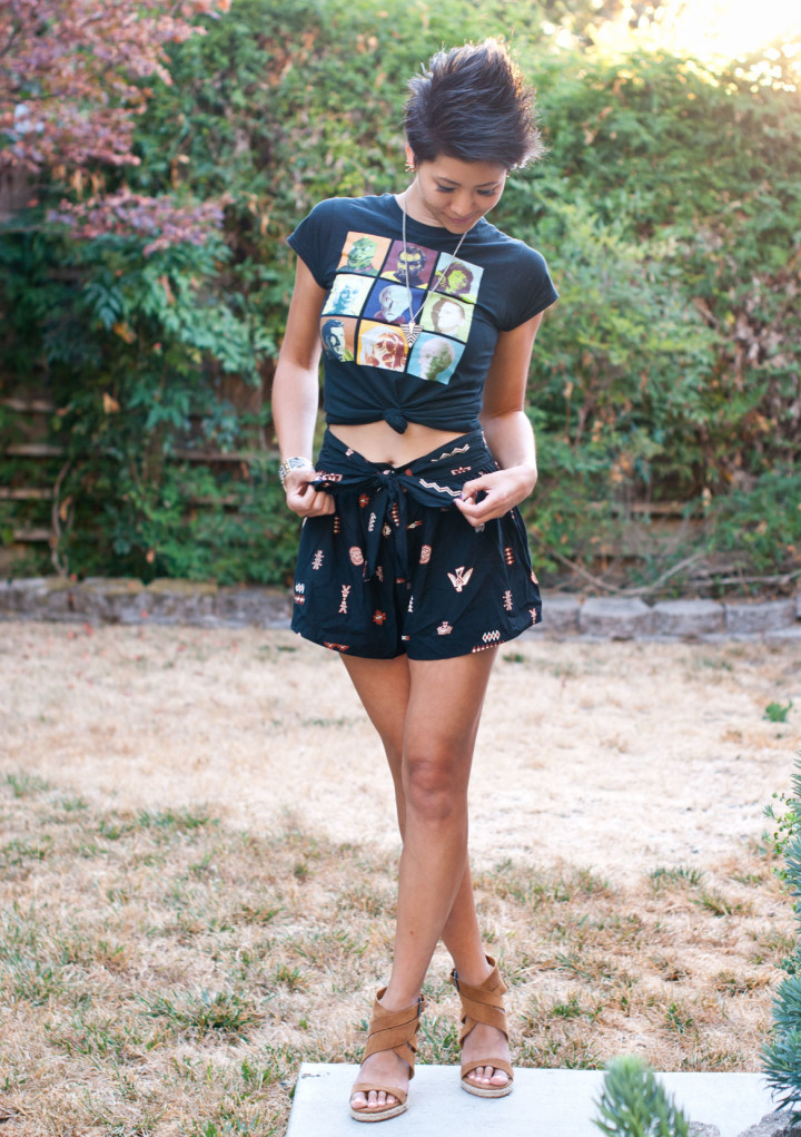 Vintage Star Trek Aliens tee and tribal shorts