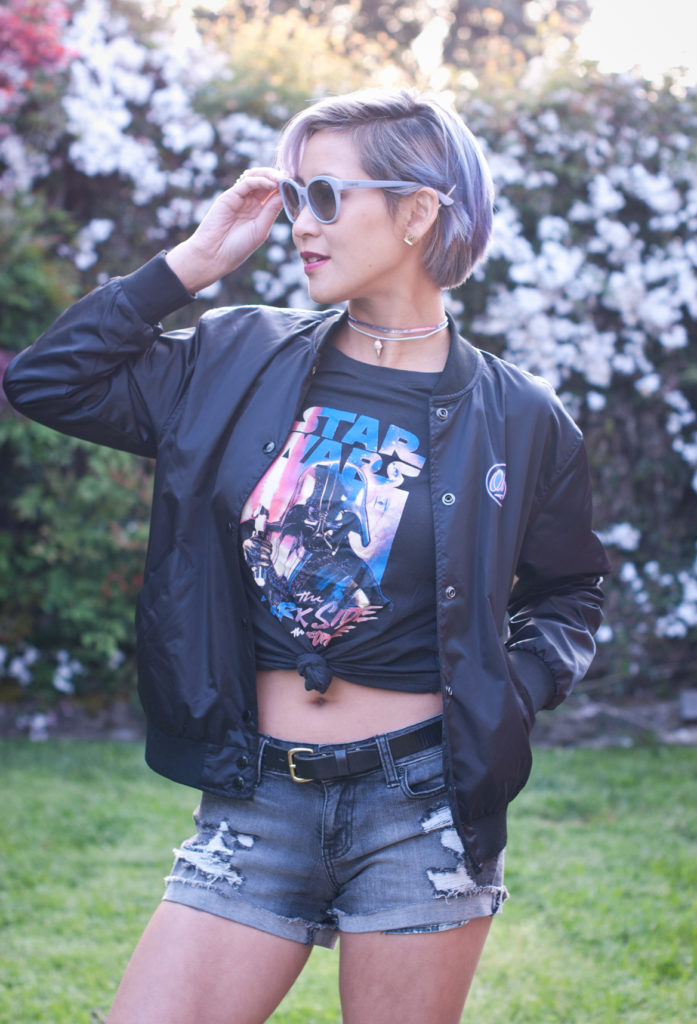 Star Wars The Dark Side Vader Tee with Bomber Jacket