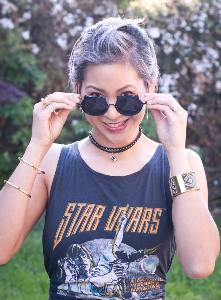 Star Wars Tank and Round Cat Sunglasses