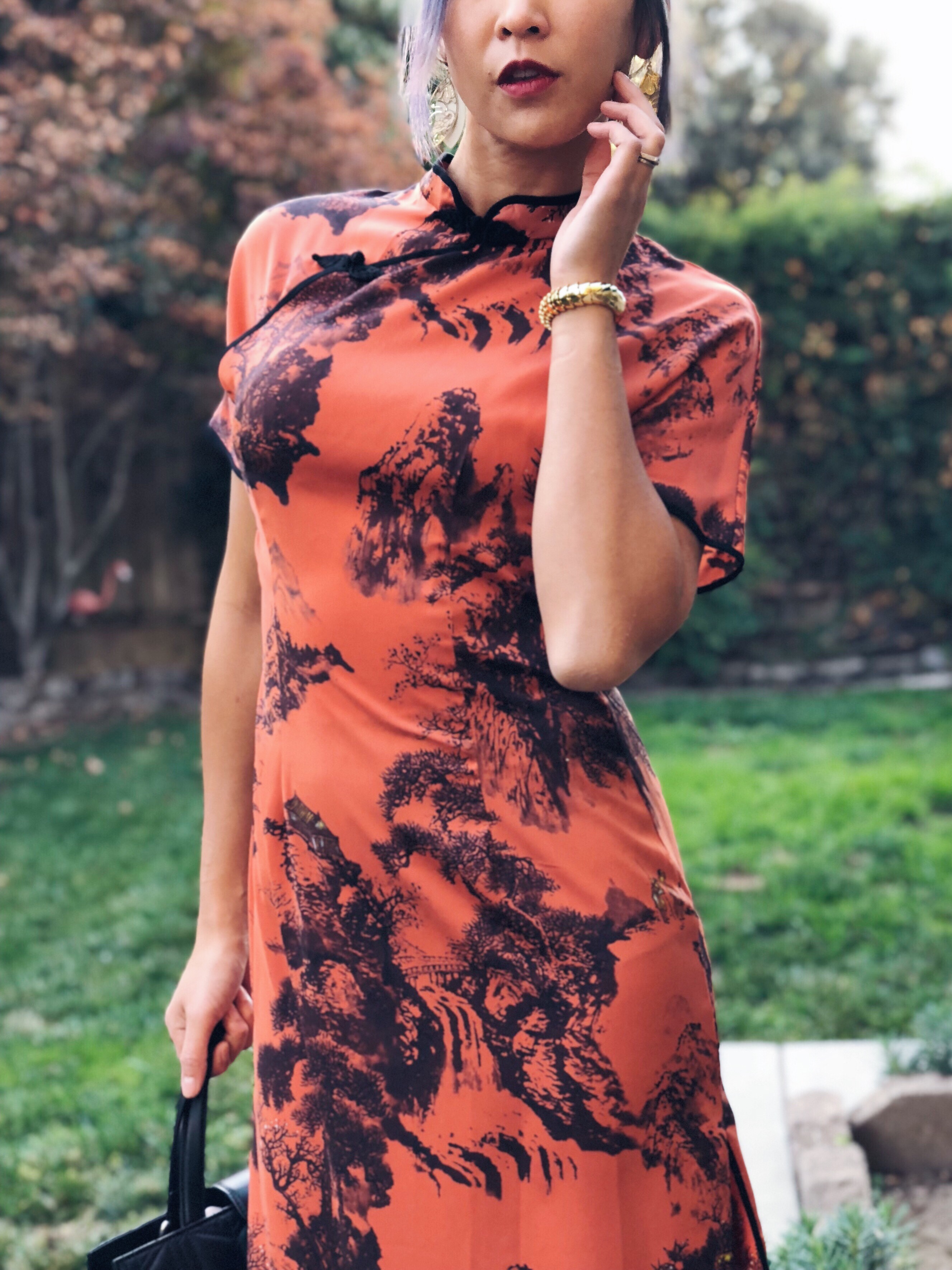 Zara Orange and Black Halloween Dress