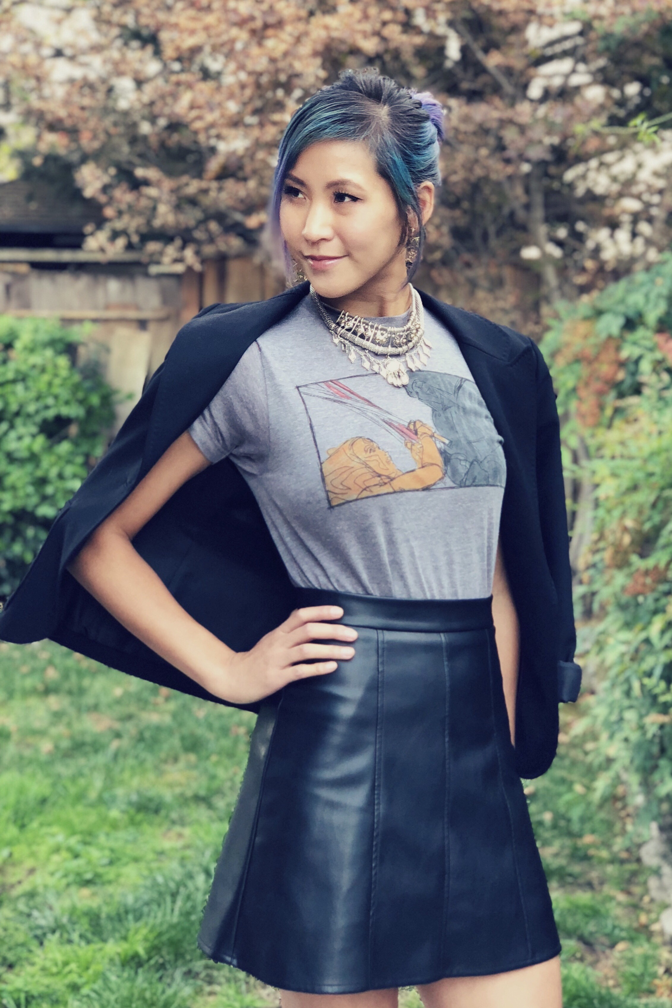 Her Universe Dave Filoni Ahsoka Vader Tee Leather Skirt