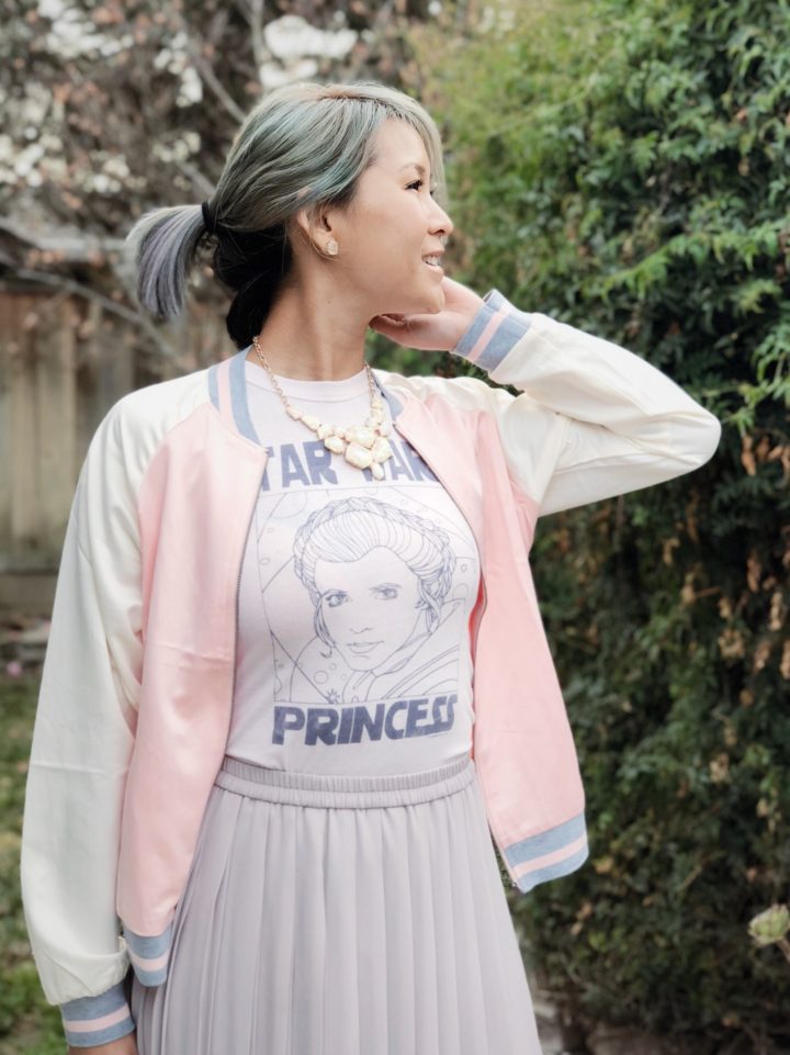 Princess Leia shirt with pleated skirt 