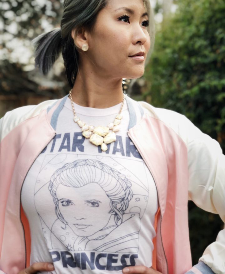 Princess Leia shirt with pleated skirt 