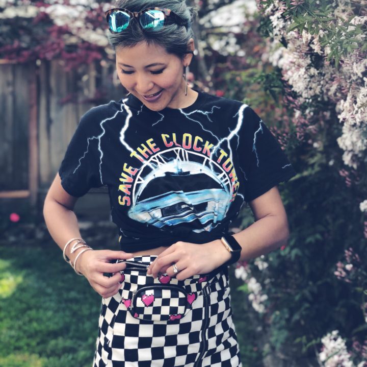 Checkered Fanny Pack 80s outfit