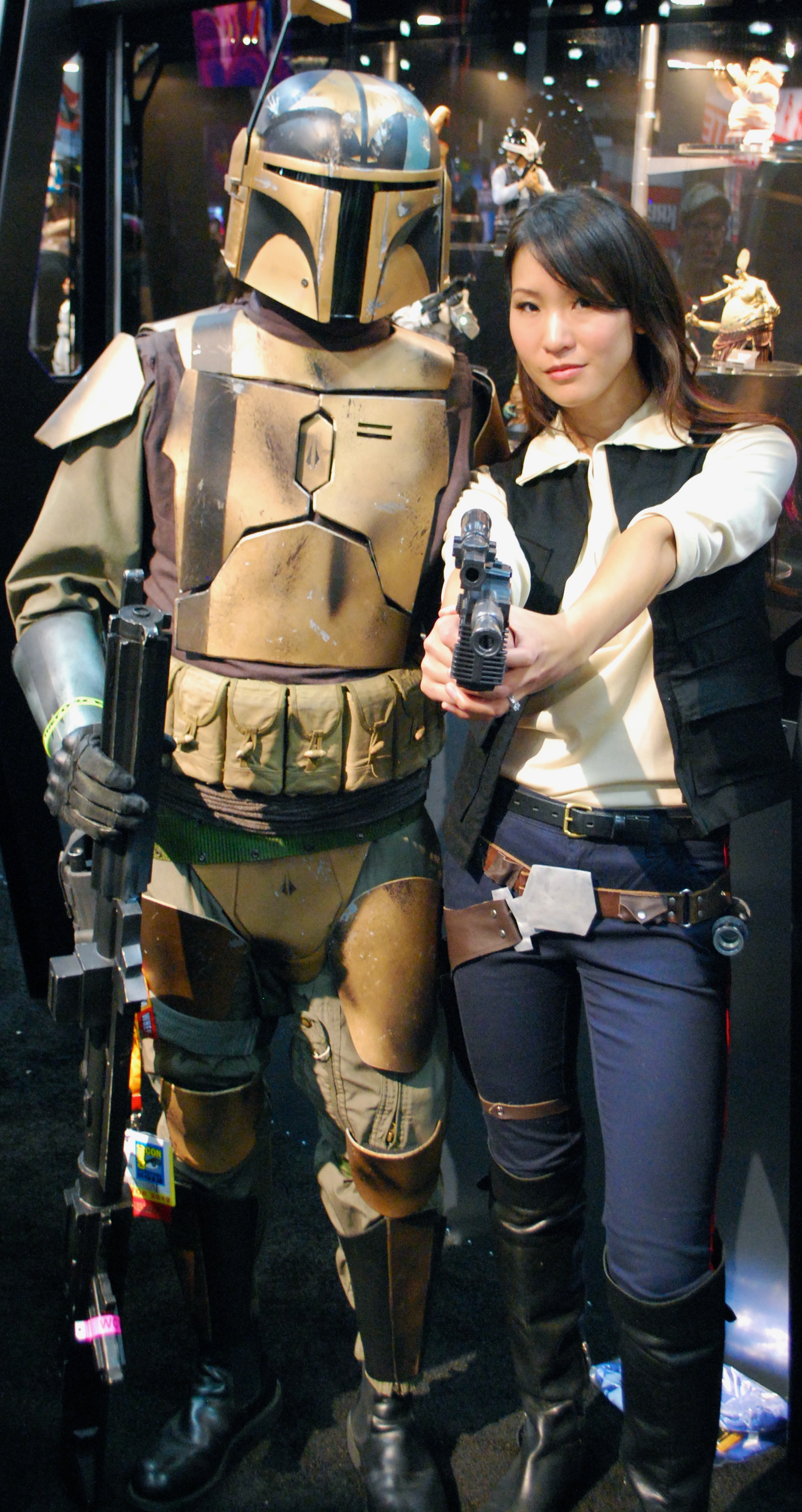 Female Han Solo And Boba Fett Cosplay San Diego C